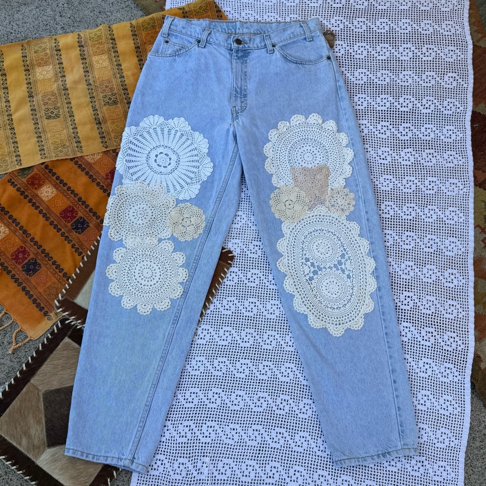 Vintage Levi's  Jeans with dollie patchwork